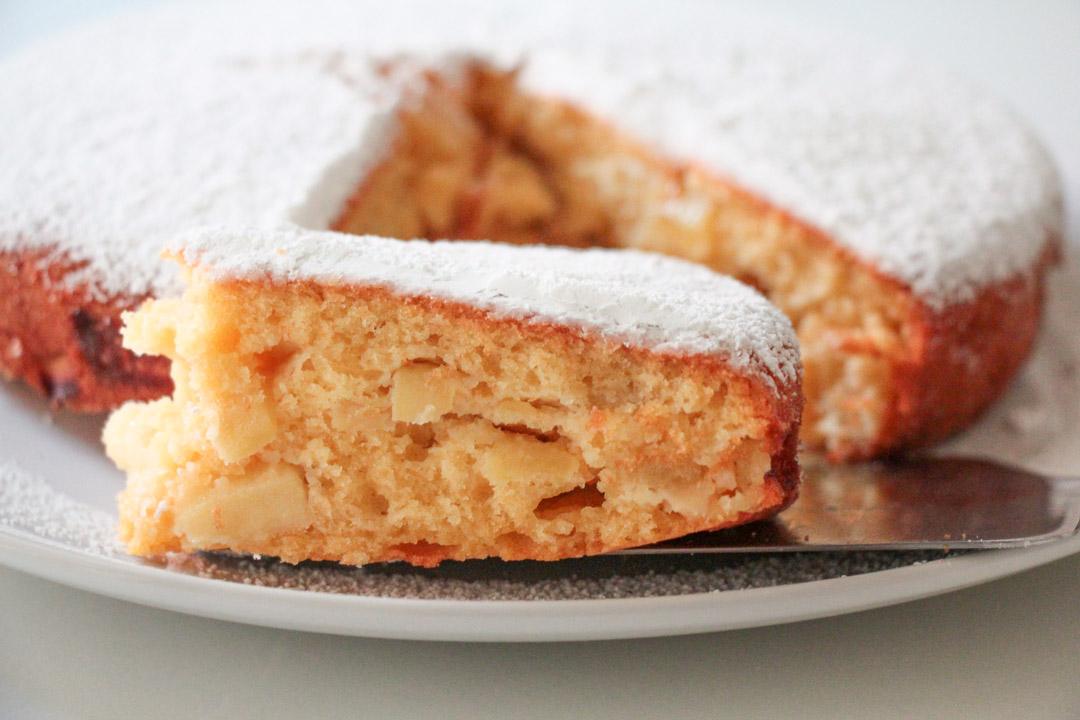 Homemade Apple cake slice