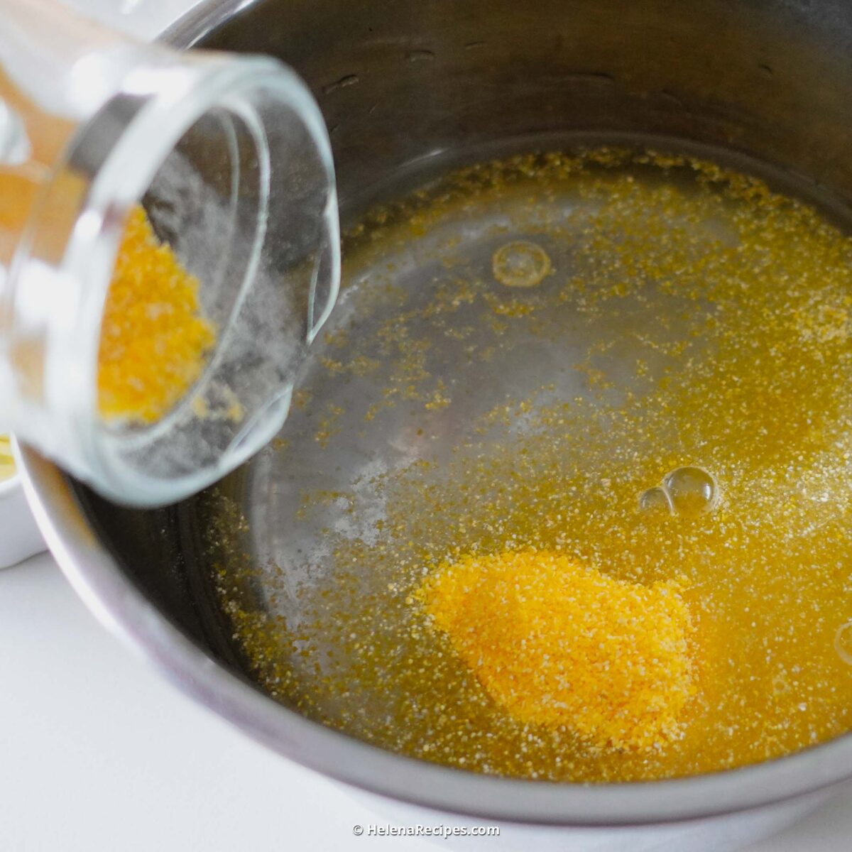 Step 3. Add cornmeal