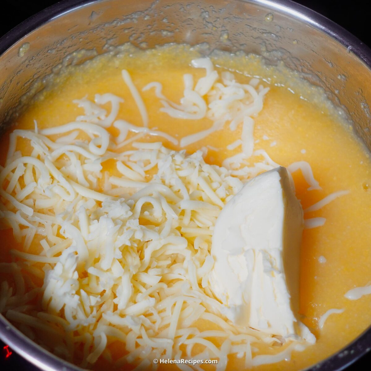 Step 6. Add butter & cheese