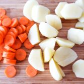 Step 4. Peel and cut vegetables