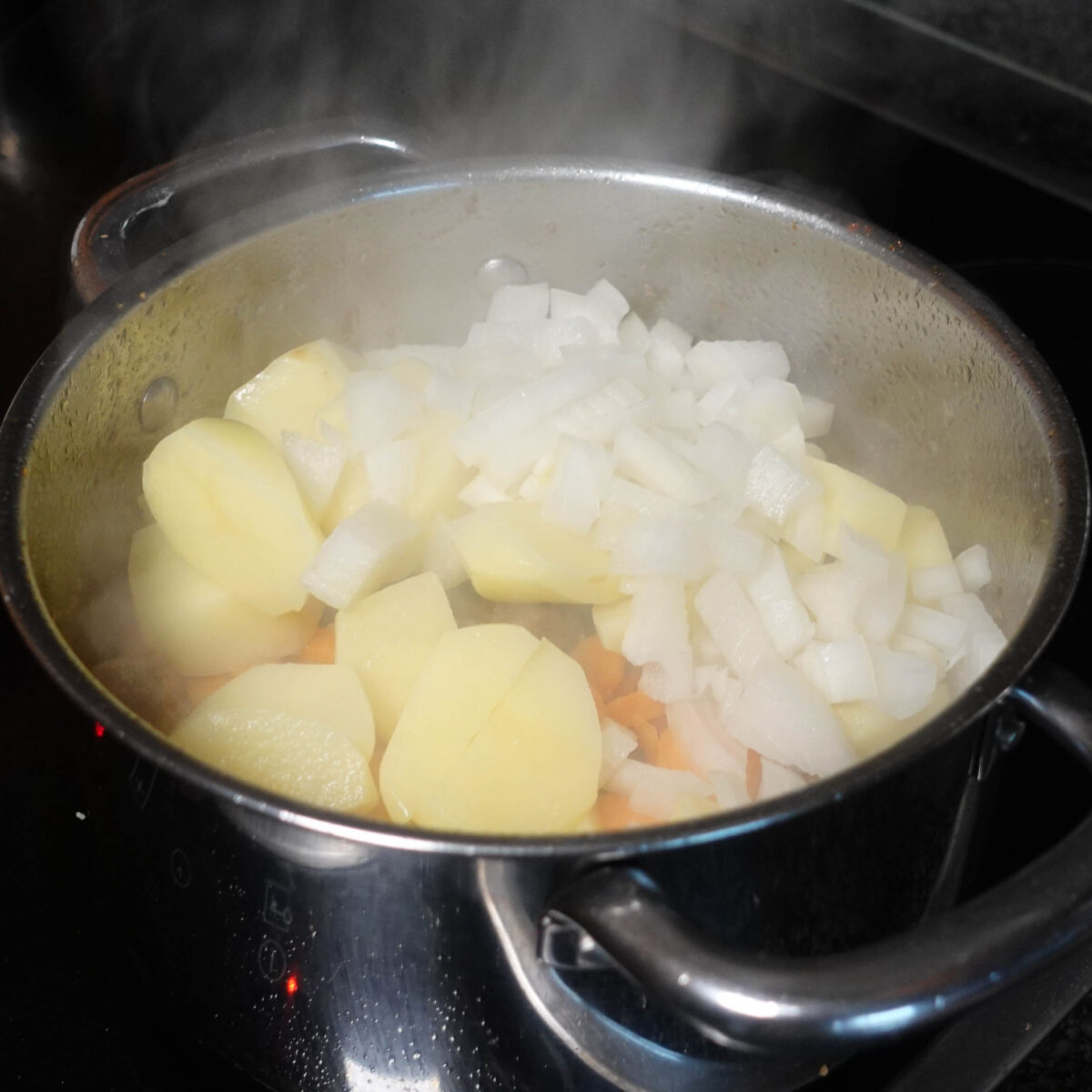 Step 4. Peel and cut vegetables