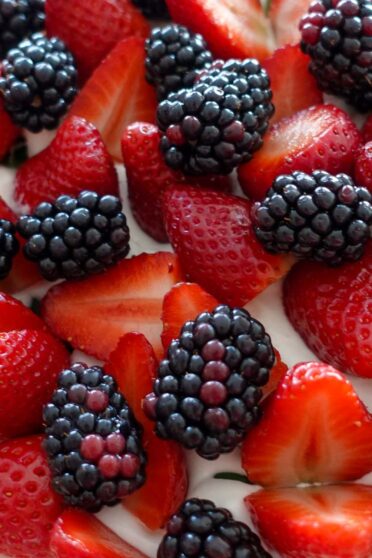 Beautiful Strawberry Blackberry Pavlova