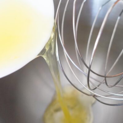 Step 2. Divide and beat egg whites