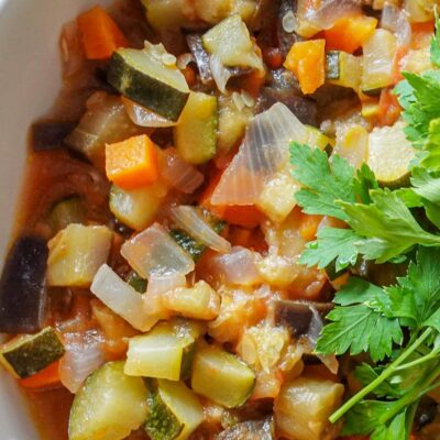 Delicious Vegetable Ragout served and ready