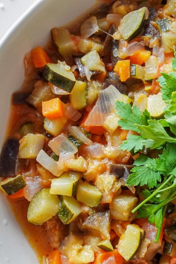 Delicious Vegetable Ragout served and ready