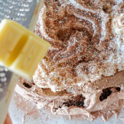 Step 9. Whisk and add cream, decorate