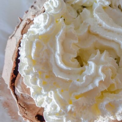 Step 9. Whisk and add cream, decorate