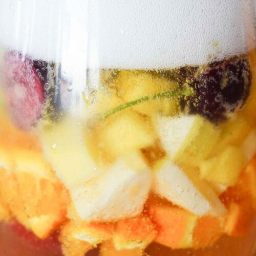 Sparkling Sangria in a jar
