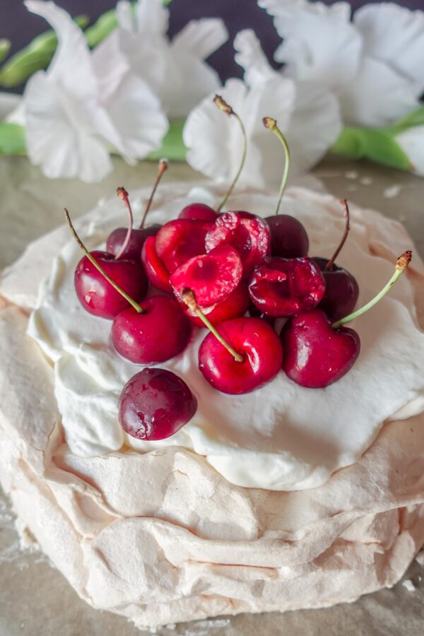The most delicious Cherry Pavlova