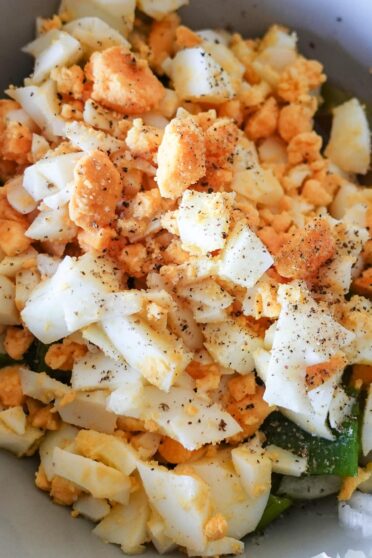 Salad ingredients in a bowl