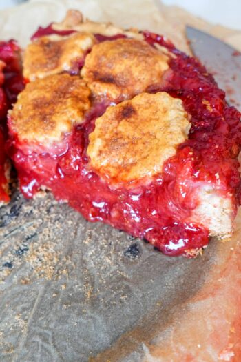 A piece of Strawberry pie