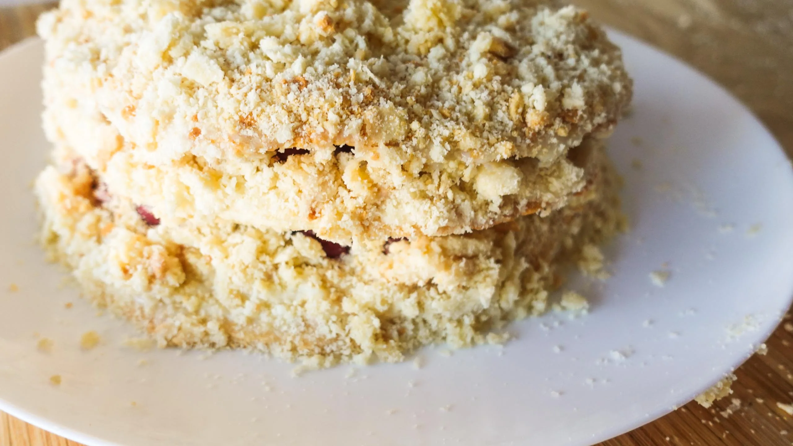 Napoleon Cake with cherries