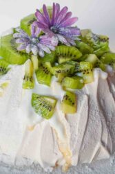 Ready Kiwi Pavlova on a plate
