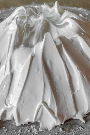 Ready pavlova before baking