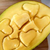 Step 9. Cut and decorate mango