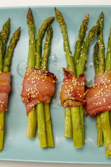 Serving Bacon Wrapped Asparagus