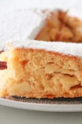 Homemade Apple Cake‎ sliced and served