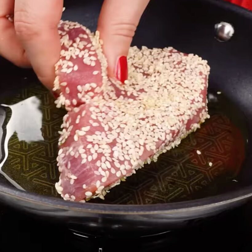 Step 4. Sear tuna