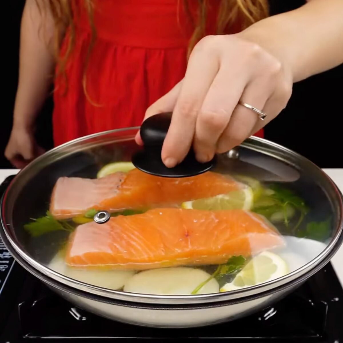 Step 3. Poach salmon