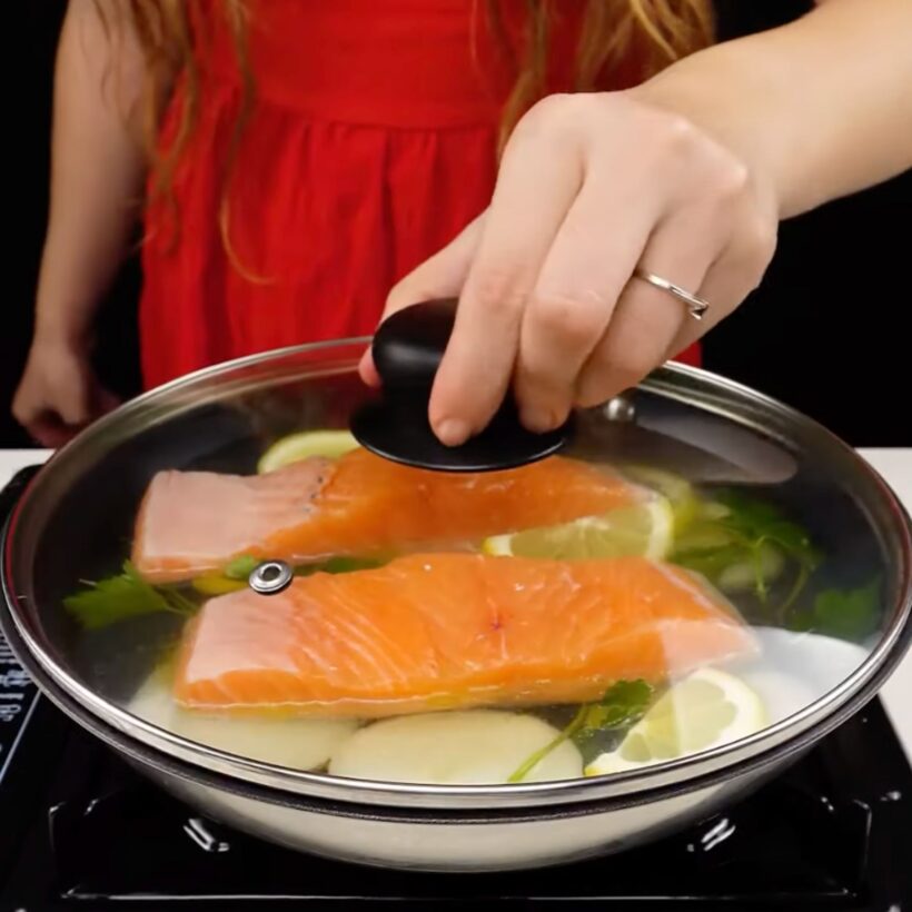 Step 3. Poach salmon