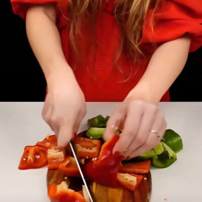 Step 1. Prepare fish and vegetables