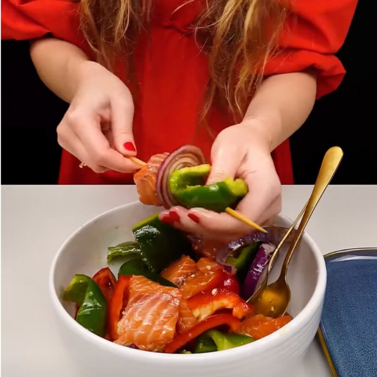 Step 4. Thread skewers