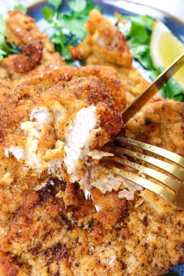 Mediterranean Veal Cutlets on a plate.