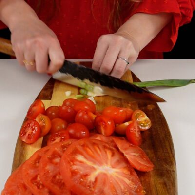 Step 2. Slice vegetables