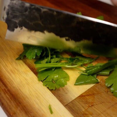 Step 2. Slice vegetables