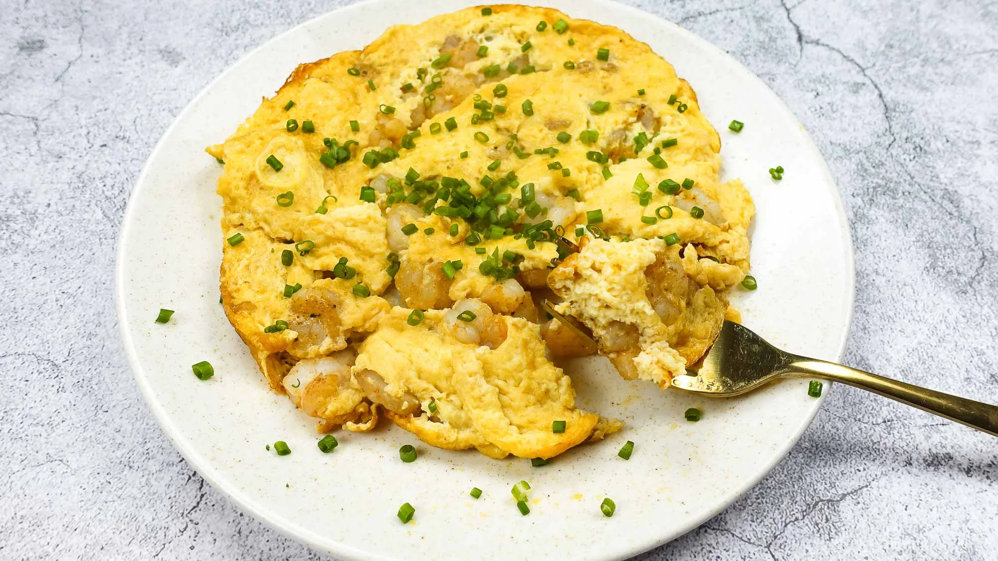 The Best Shrimp Omelette