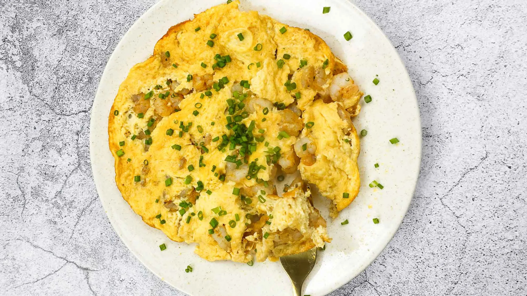 The Best Shrimp Omelette
