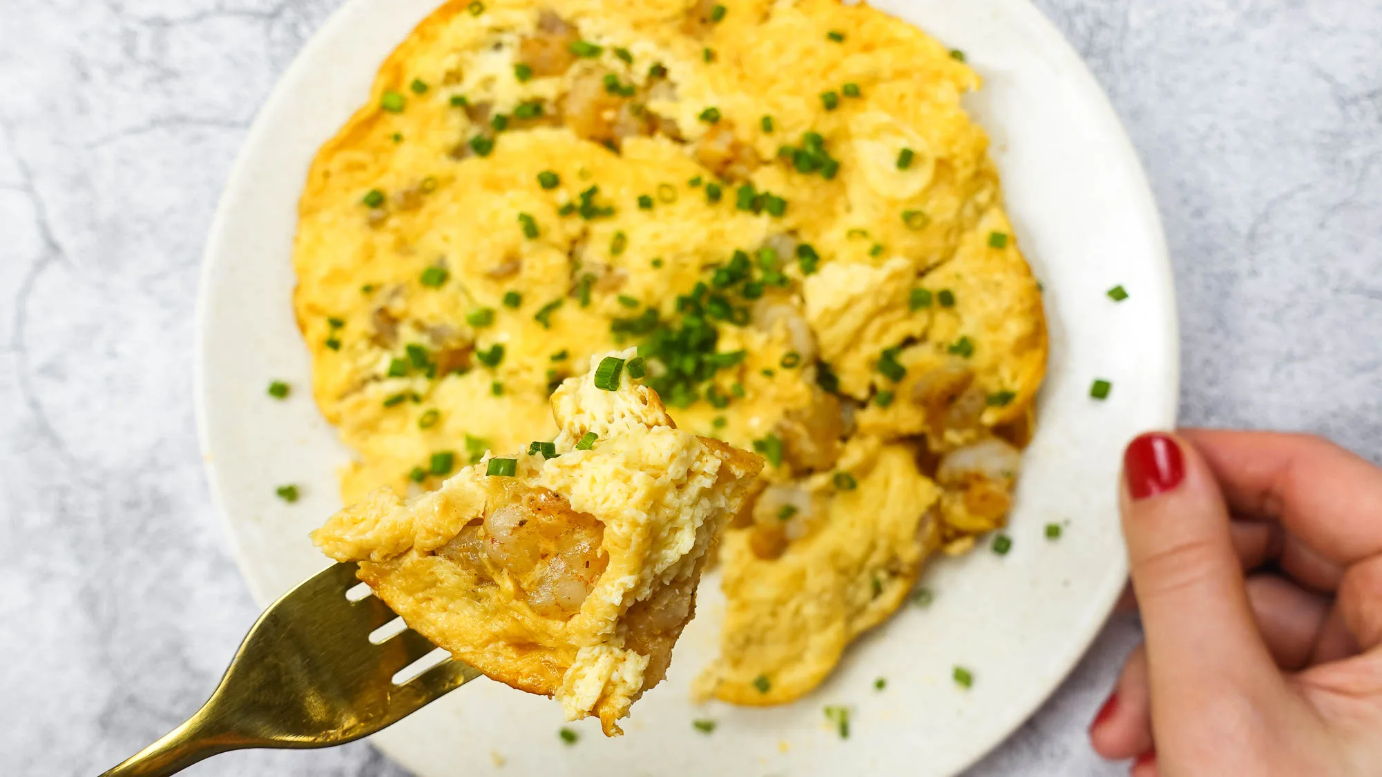 The Best Shrimp Omelette