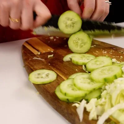 Step 1. Slice vegetables