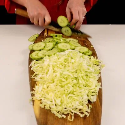 Step 1. Slice vegetables