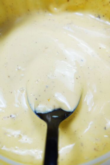 Delicious spoonful of the delicious olive oil mayo