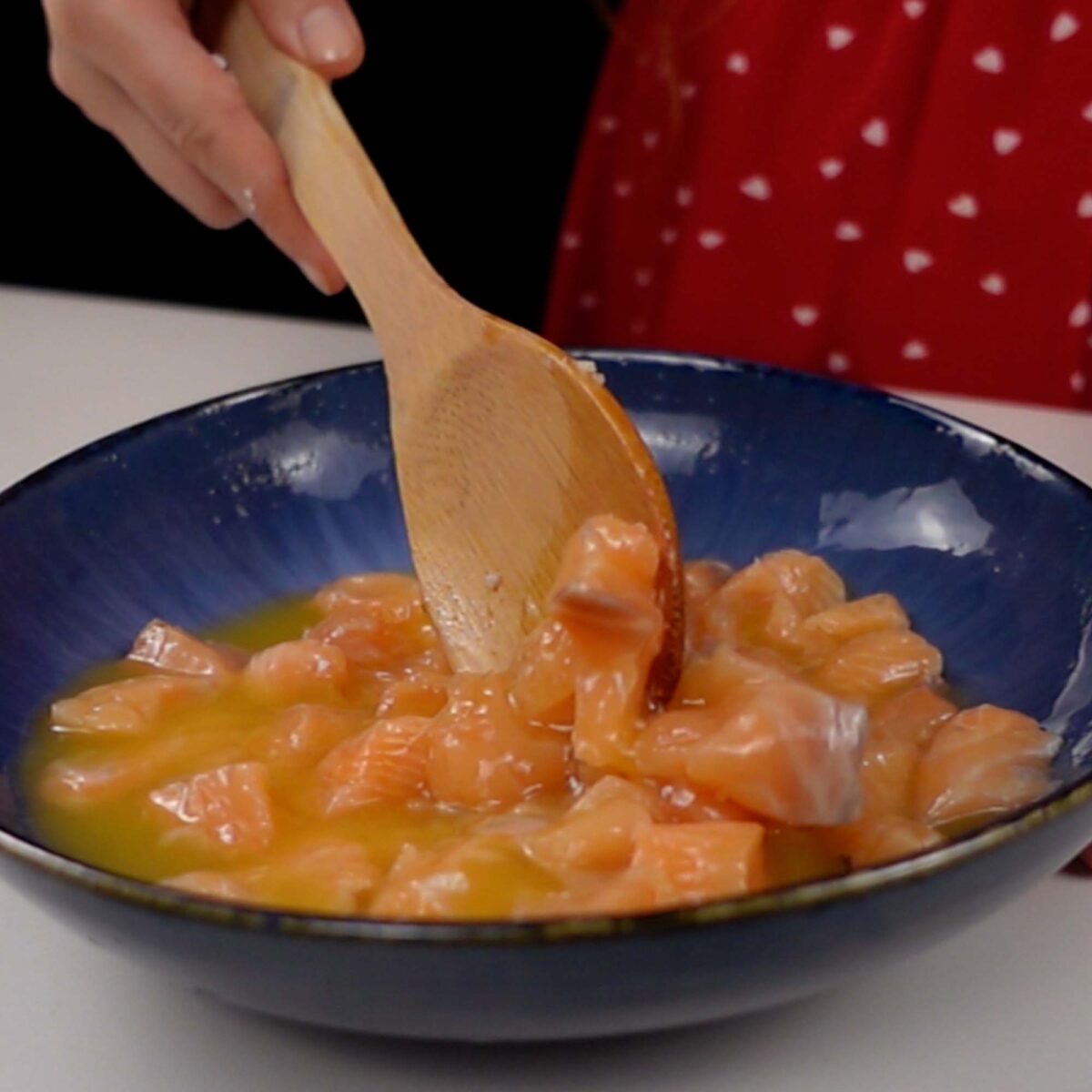Step 2. Marinate salmon