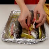 Step 2. Season and stuff fish