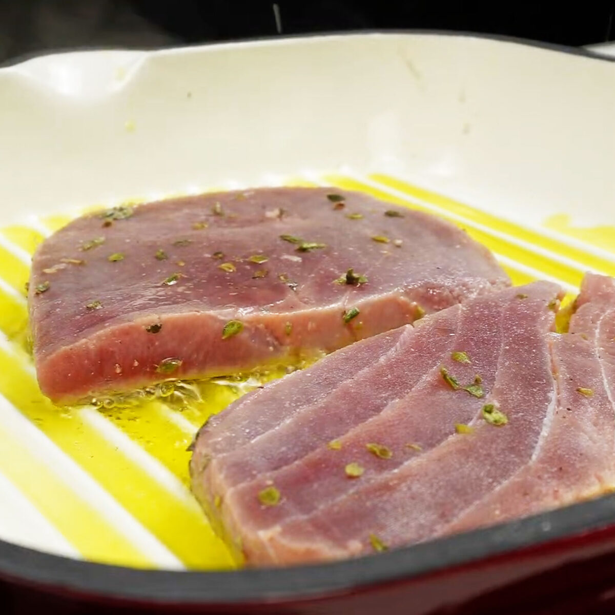 Step 3. Cook the Tuna Steaks