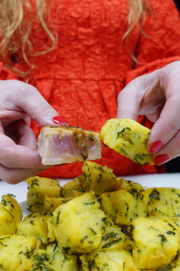 Madeiran-Style Tuna Steaks served with Cornmeal