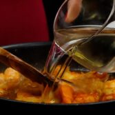 Step 3. Sear shrimp & add wine