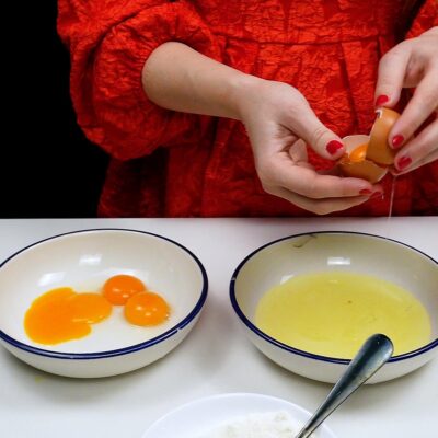 Step 1. Divide egg yolks