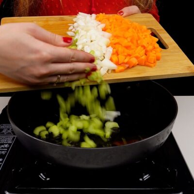 Step 2. Sauté vegetables 
