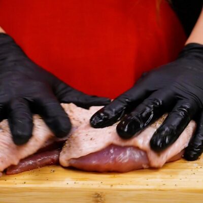 Step 2. Season breasts