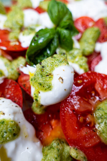 Serving Tomato Burrata Salad