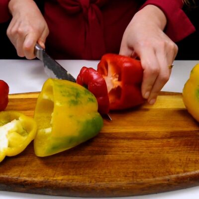 Step 4. Prepare and Blanch Peppers