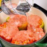 Step 6. Finish and cook peppers