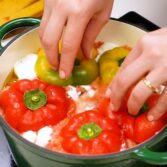 Step 6. Finish and cook peppers