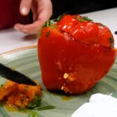 Step 6. Finish and cook peppers