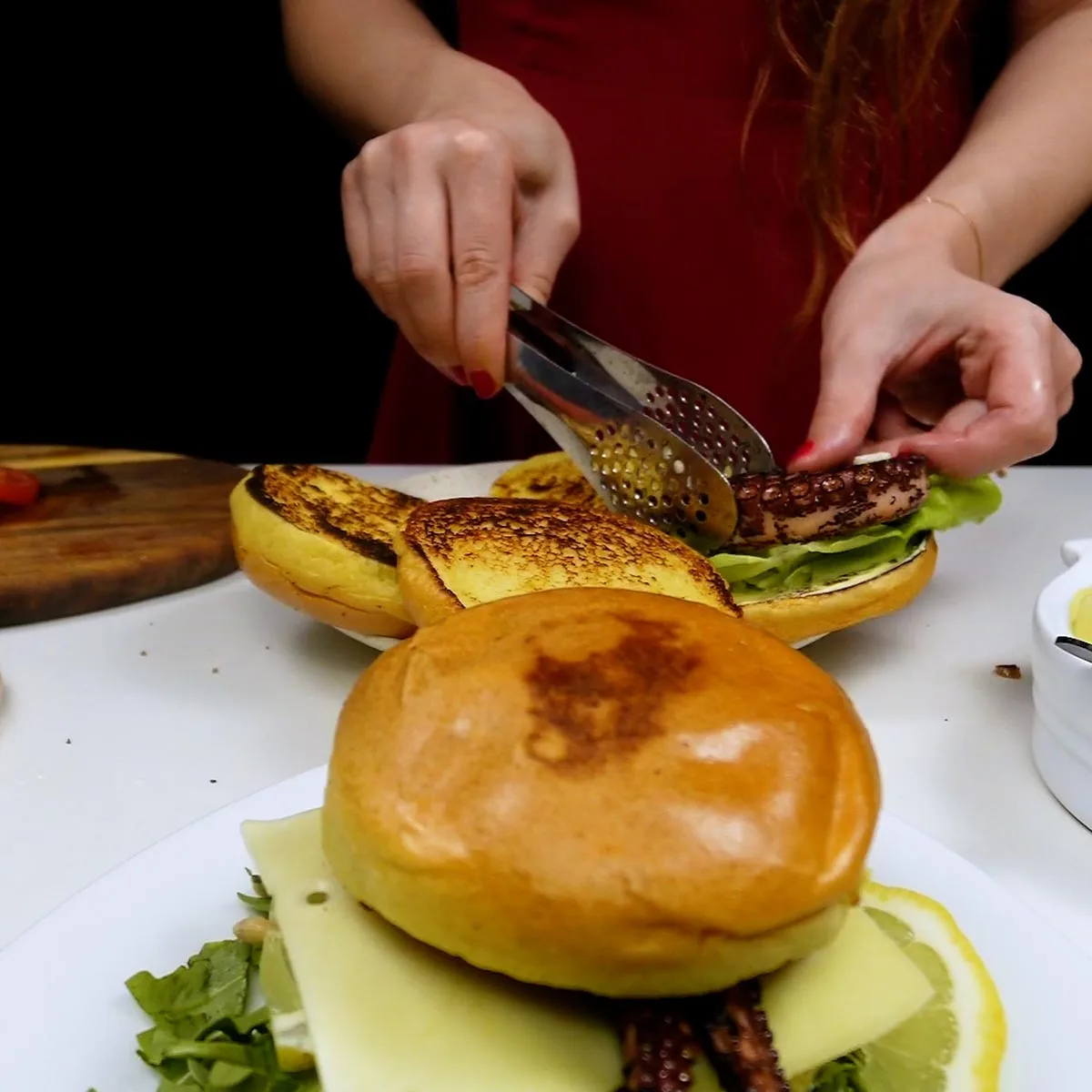 Step 5. Assemble Octopus Burger