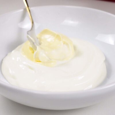 Step 1. Combine yogurt with mayonnaise